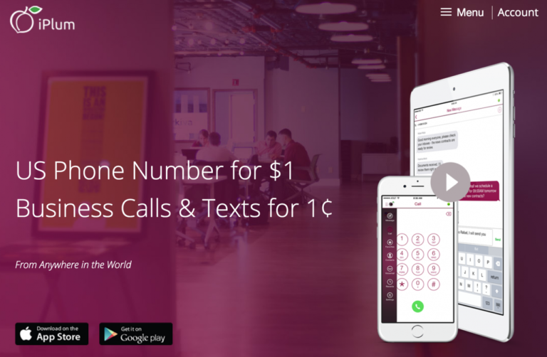 アメリカの電話番号が月1＄で持てるアプリ「iPlum」を使ってみた！