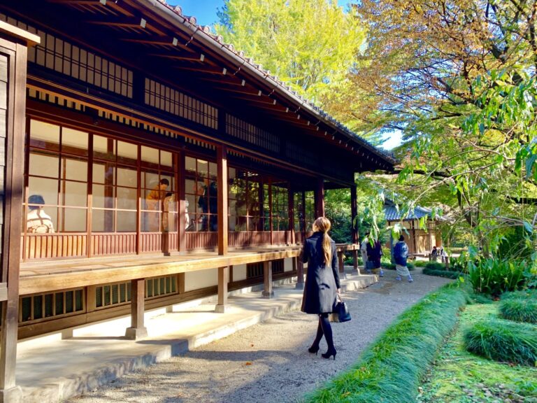 東京国立博物館内の非公開茶室「九条館」でのお茶会（裏千家）に参加してきました。