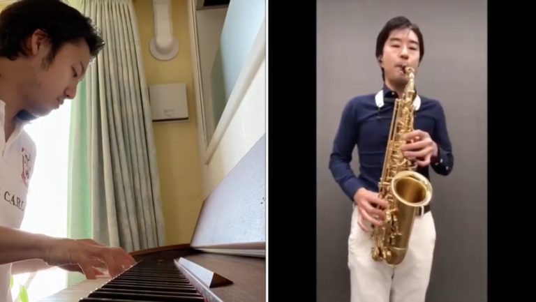 テレワーク12日目：オンラインでピアノ＆サックスを合わせて演奏してみた！