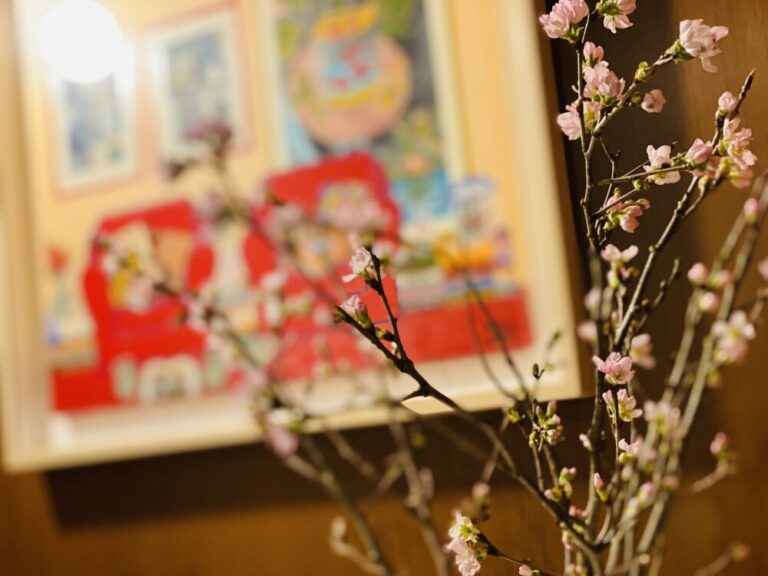 自宅に飾っていた桜が咲きはじめました