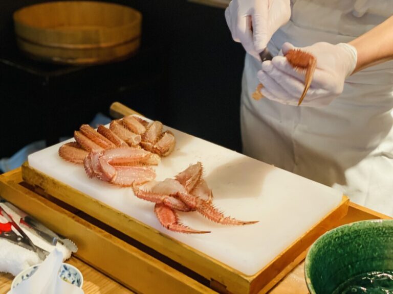 結婚記念日のランチに、銀座 きた福の蟹料理を食べにいきました